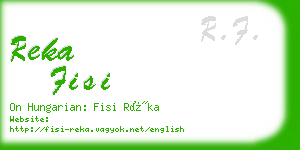 reka fisi business card